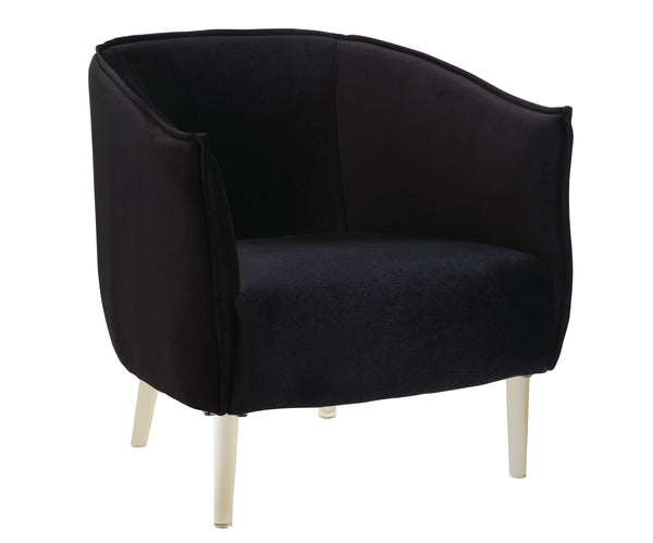 Toulon Contemporary Upholstered Accent Chair in Black