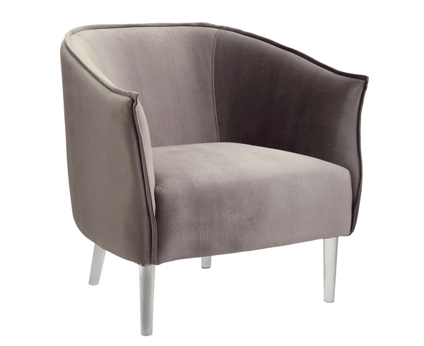 Toulon Contemporary Upholstered Accent Chair in Gray