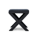 Penny Contemporary Upholstered Ottoman in Dark Gray