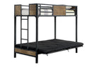 Idella Industrial Metal Loft Bed with Futon Base