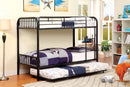 Lompok Contemporary Metal Bunk Bed in Black