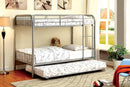 Lompok Contemporary Metal Bunk Bed in Silver