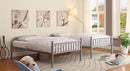 Lompok Contemporary Metal Bunk Bed in Silver