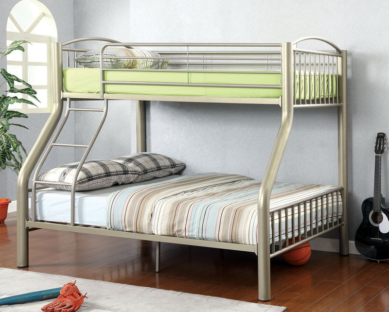 Pimmel Contemporary Metal Bunk Bed in Twin
