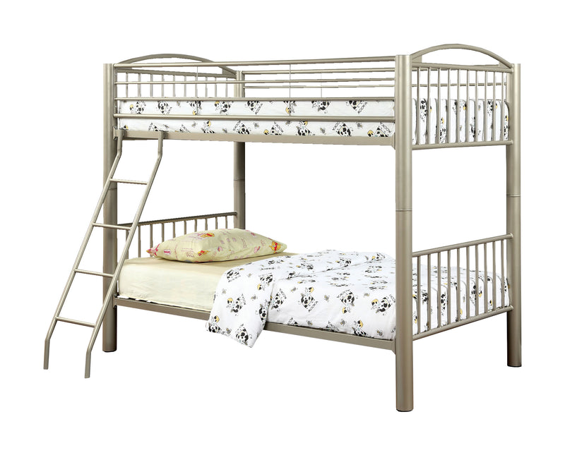 Pimmel Contemporary Metal Bunk Bed in Twin