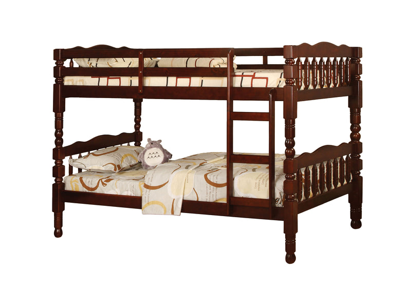 Hilmin Cottage Solid Wood Bunk Bed in Cherry