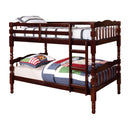 Hilmin Cottage Solid Wood Bunk Bed in Dark Walnut