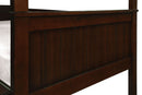 Stephen Transitional Solid Wood Twin Triple Bunk Bed in Dark Walnut