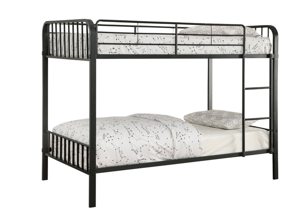 Nasan Contemporary Metal Bunk Bed in Twin over Twin