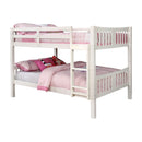 Furniture of America│Khanjari Transitional Solid Wood Twin over Twin Bunk Bed in White