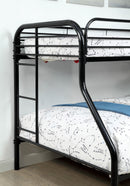 Teledona Transitional Metal Twin over Full Bunk Bed in Black