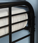 Teledona Transitional Metal Twin over Full Bunk Bed in Black