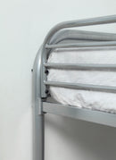 Teledona Transitional Metal Full over Full Bunk Bed in Silver
