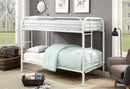 Teledona Transitional Metal Twin over Twin Bunk Bed in White