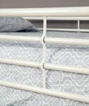 Teledona Transitional Metal Twin over Twin Bunk Bed in White
