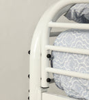 Teledona Transitional Metal Twin over Twin Bunk Bed in White