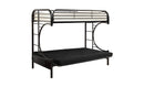 Nitzel Transitional Metal Bunk Bed in Black