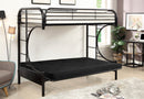 Nitzel Transitional Metal Bunk Bed in Black
