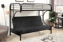 Nitzel Transitional Metal Bunk Bed in Black