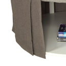 Calais Transitional Upholstered Ottoman in Gray