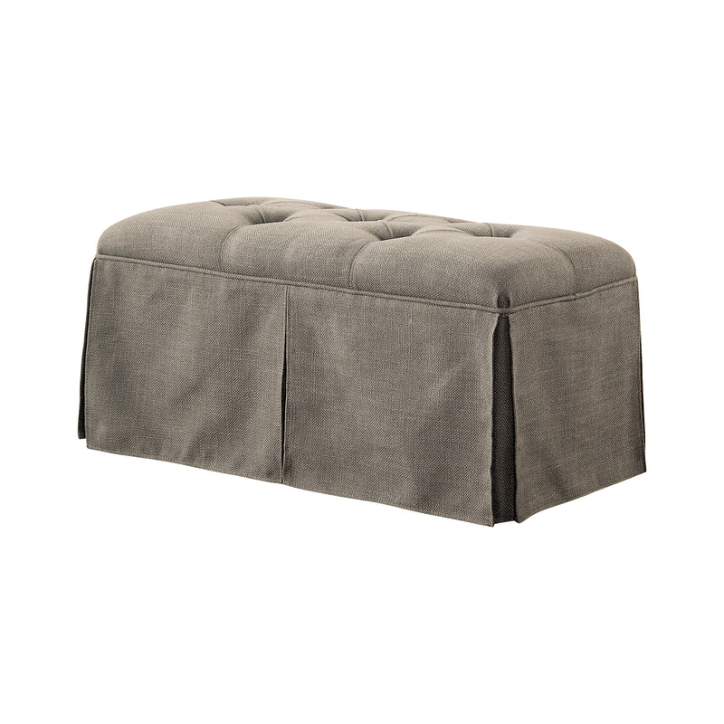 Troyes Transitional Button Tufted Bench in Brown