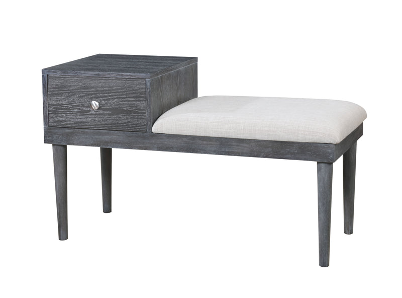 Bethal Mid-Century Modern 1-Drawer Accent Bench