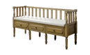 Claudette Transitional Storage Bench in Weathered Natural Tone