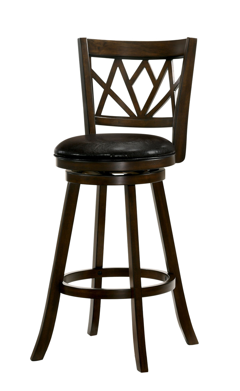 Alyssa Transitional Padded 29-Inch Bar Stool in Brown Cherry