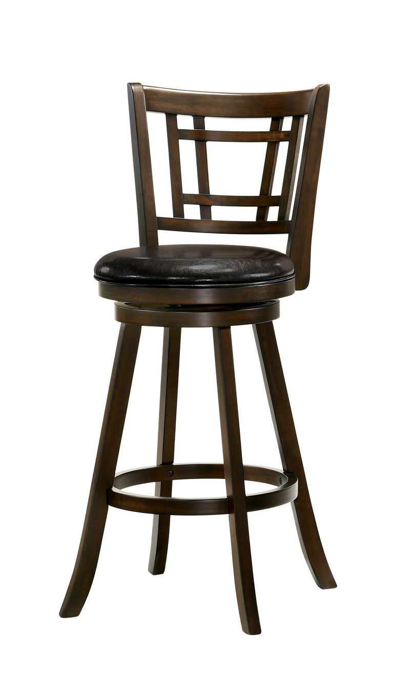 Raela Transitional Padded 29-Inch Bar Stool in Brown Cherry