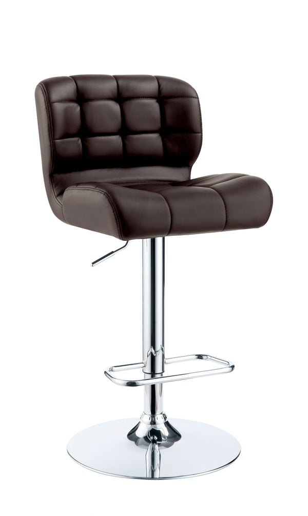 Hovey Contemporary Swivel Bar Stool in Brown