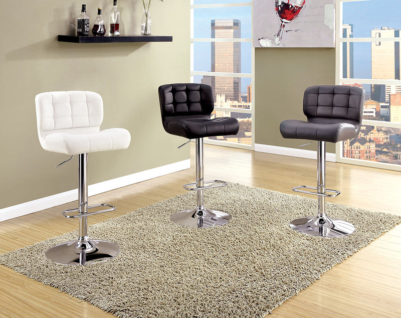 Hovey Contemporary Swivel Bar Stool in White