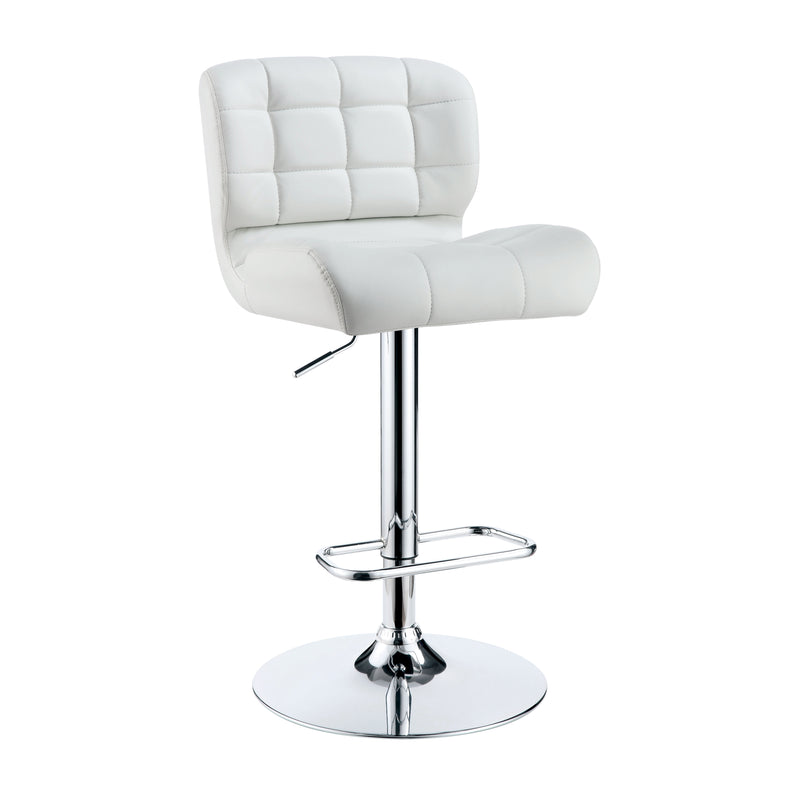 Hovey Contemporary Swivel Bar Stool in White