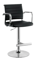 Zenah Contemporary Swivel Bar Stool in Black