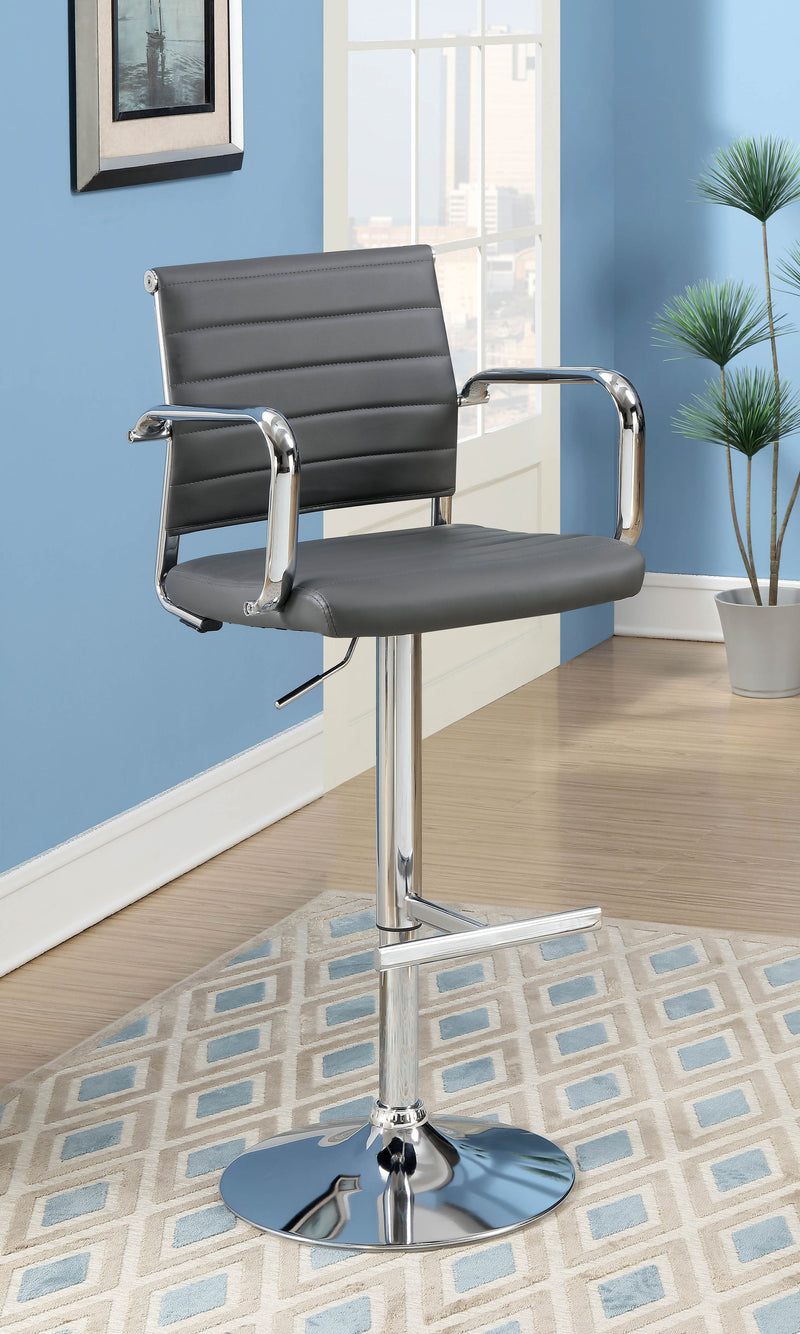 Zenah Contemporary Swivel Bar Stool in Gray