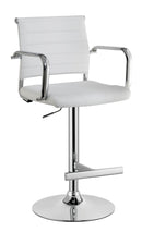 Zenah Contemporary Swivel Bar Stool in White