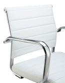 Zenah Contemporary Swivel Bar Stool in White