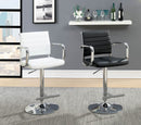 Zenah Contemporary Swivel Bar Stool in White