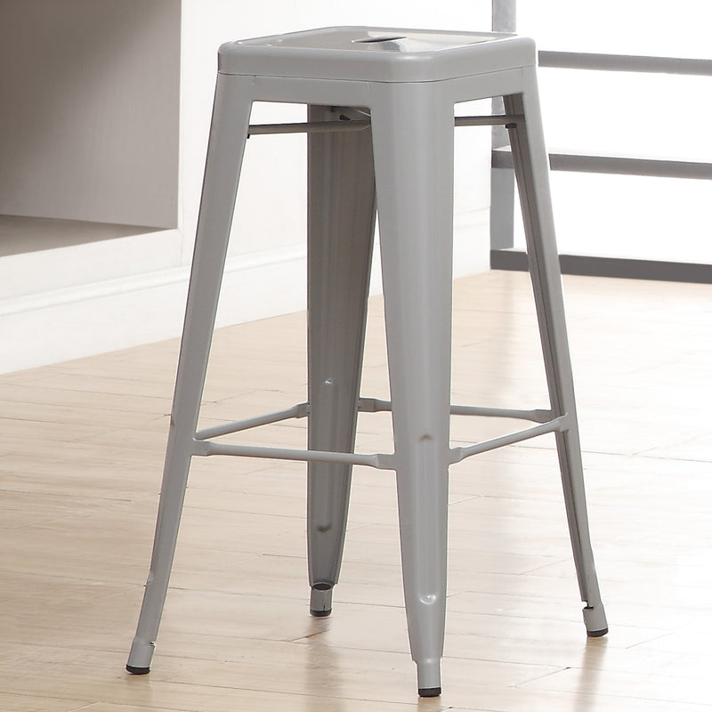 Clarke Contemporary Bar Stools in Gray (Set of 2)