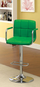 Witmer Contemporary Height Adjustable Bar Stool in Green