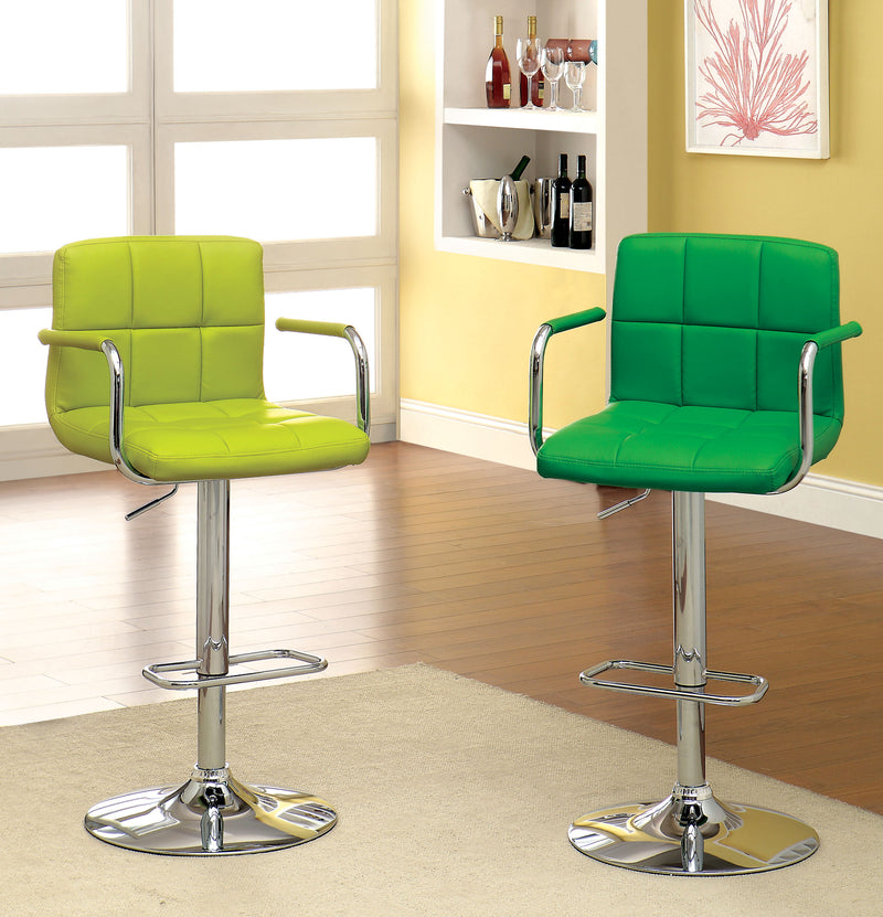 Witmer Contemporary Height Adjustable Bar Stool in Green