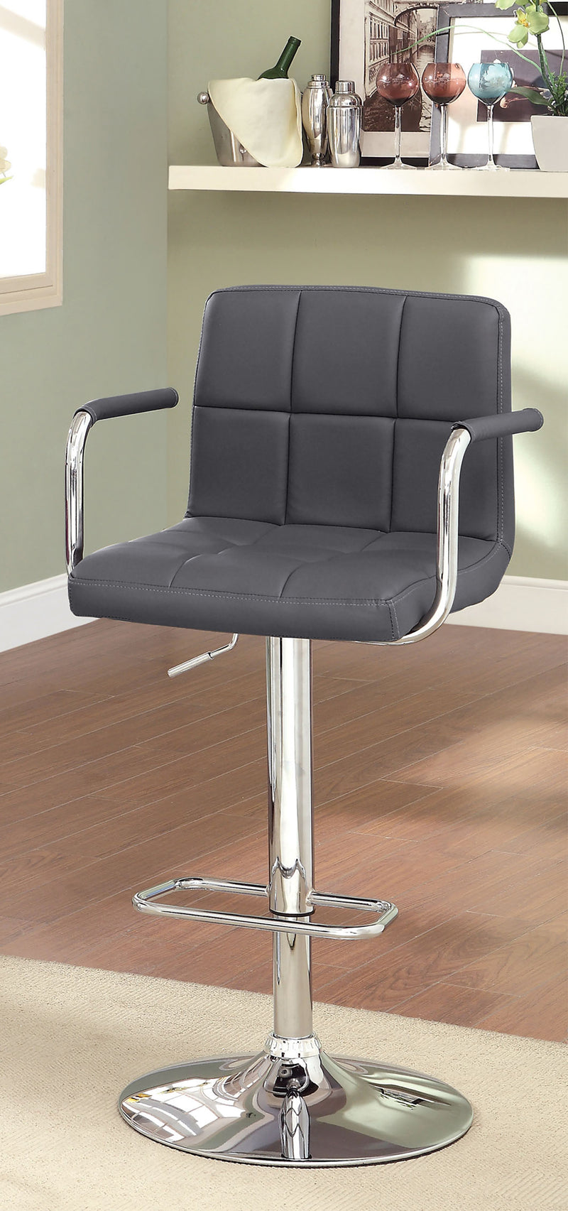 Witmer Contemporary Height Adjustable Bar Stool in Gray