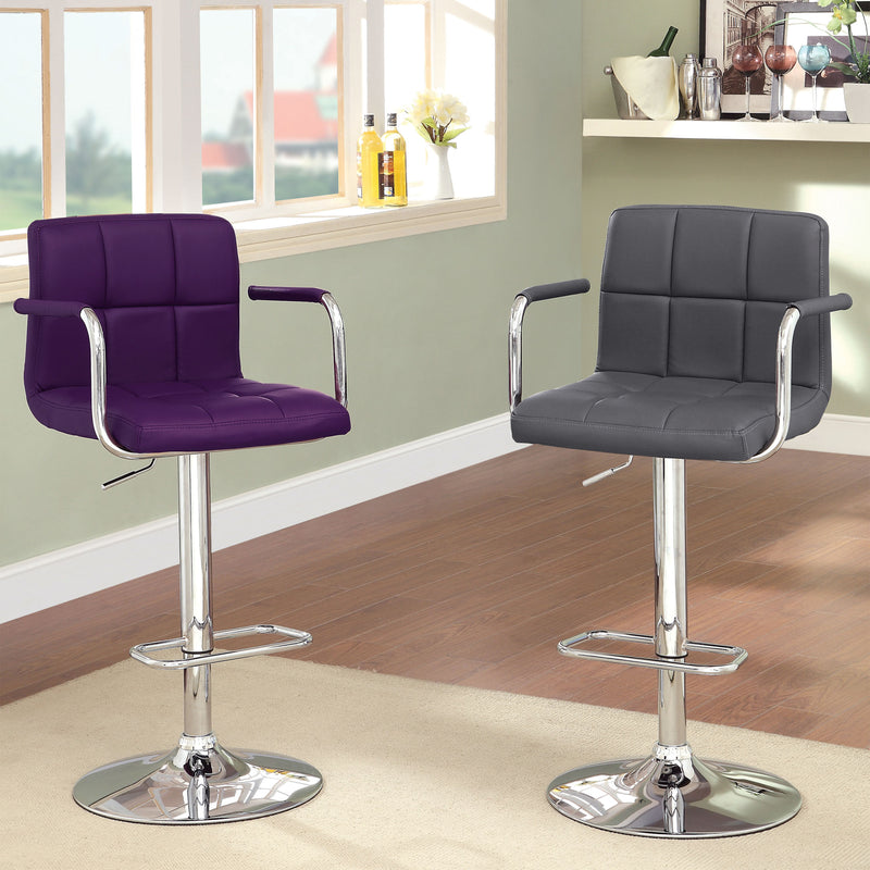Witmer Contemporary Height Adjustable Bar Stool in Gray
