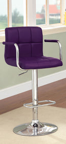 Witmer Contemporary Height Adjustable Bar Stool in Purple