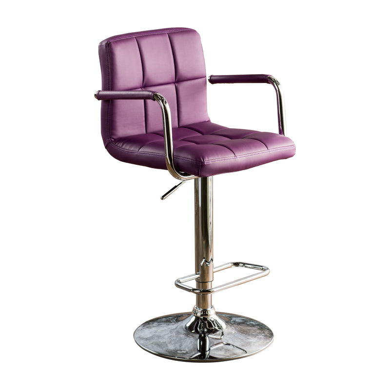 Witmer Contemporary Height Adjustable Bar Stool in Purple