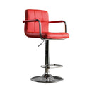 Witmer Contemporary Height Adjustable Bar Stool in Red