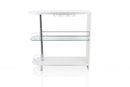 Morton Contemporary 2-Shelf Mini Server in White