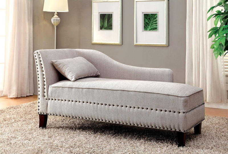 Jack Contemporary Upholstered Chaise in Beige