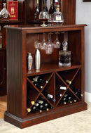 Furniture of America IDF-CR142BT Nema 39 Inch Traditional Multi-Storage Bar Table, Dark Cherry