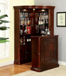 Furniture of America IDF-CR142BT Nema 39 Inch Traditional Multi-Storage Bar Table, Dark Cherry
