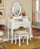 Cambriah Traditional Wood Vanity Set in White